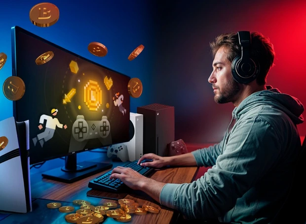 Геймер Играет В Игры