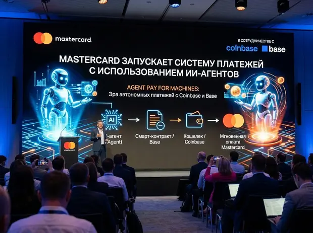 Платежи Ии-Агентов: Mastercard Испытала Систему С Coinbase И Base (2) Mastercard Запустила Платёжную Систему Agent Pay For Machines Для Автономных Ии-Агентов В Сотрудничестве С Coinbase И Base